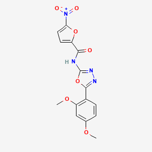 molecular formula C15H12N4O7 B2721742 N-[5-(2,4-dimethoxyphenyl)-1,3,4-oxadiazol-2-yl]-5-nitrofuran-2-carboxamide CAS No. 865286-83-5