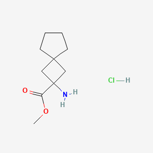 molecular formula C10H18ClNO2 B2721782 methyl 2-aminospiro[3.4]octane-2-carboxylate hydrochloride CAS No. 2411227-03-5