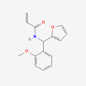 molecular formula C15H15NO3 B2721792 N-[(furan-2-yl)(2-methoxyphenyl)methyl]prop-2-enamide CAS No. 2094620-01-4