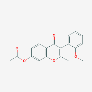 molecular formula C19H16O5 B2721799 3-(2-methoxyphenyl)-2-methyl-4-oxo-4H-chromen-7-yl acetate CAS No. 610758-61-7