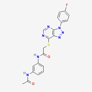 molecular formula C20H16FN7O2S B2721817 N-(3-acetamidophenyl)-2-((3-(4-fluorophenyl)-3H-[1,2,3]triazolo[4,5-d]pyrimidin-7-yl)thio)acetamide CAS No. 863460-23-5