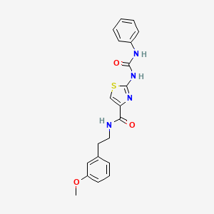 N-(3-methoxyphenethyl)-2-(3-phenylureido)thiazole-4-carboxamide