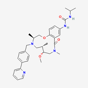 1-[(4S,7S,8R)-8-methoxy-4,7,10-trimethyl-11-oxo-5-[[4-(2-pyridinyl)phenyl]methyl]-2-oxa-5,10-diazabicyclo[10.4.0]hexadeca-1(12),13,15-trien-14-yl]-3-propan-2-ylurea