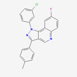 1-(3-chlorophenyl)-8-fluoro-3-(4-methylphenyl)-1H-pyrazolo[4,3-c]quinoline