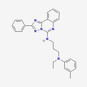 molecular formula C27H28N6 B2721883 N-{3-[Ethyl(3-methylphenyl)amino]propyl}-2-phenyl-[1,2,4]triazolo[1,5-C]quinazolin-5-amine CAS No. 902907-73-7