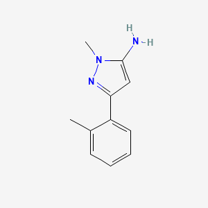 2-Methyl-5-(2-methylphenyl)pyrazol-3-amine