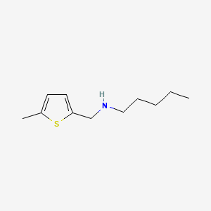 molecular formula C11H19NS B2721907 N-[(5-methylthiophen-2-yl)methyl]pentan-1-amine CAS No. 774547-38-5