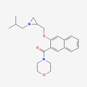 [3-[[1-(2-Methylpropyl)aziridin-2-yl]methoxy]naphthalen-2-yl]-morpholin-4-ylmethanone