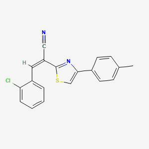 (Z)-3-(2-chlorophenyl)-2-(4-(p-tolyl)thiazol-2-yl)acrylonitrile