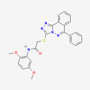 molecular formula C25H21N5O3S B2721915 N-(2,5-dimethoxyphenyl)-2-({6-phenyl-[1,2,4]triazolo[3,4-a]phthalazin-3-yl}sulfanyl)acetamide CAS No. 898412-44-7