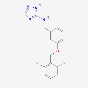 molecular formula C16H14Cl2N4O B272201 N-{3-[(2,6-dichlorobenzyl)oxy]benzyl}-4H-1,2,4-triazol-3-amine 