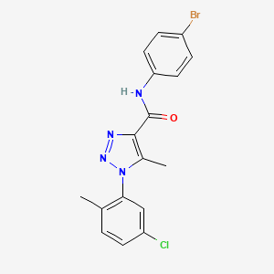 molecular formula C17H14BrClN4O B2722036 N-(4-bromophenyl)-1-(5-chloro-2-methylphenyl)-5-methyl-1H-1,2,3-triazole-4-carboxamide CAS No. 1260634-65-8