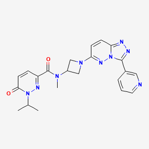 molecular formula C22H23N9O2 B2722059 N-methyl-6-oxo-1-(propan-2-yl)-N-{1-[3-(pyridin-3-yl)-[1,2,4]triazolo[4,3-b]pyridazin-6-yl]azetidin-3-yl}-1,6-dihydropyridazine-3-carboxamide CAS No. 2380070-34-6