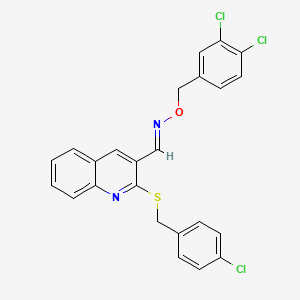 2-[(4-chlorobenzyl)sulfanyl]-3-quinolinecarbaldehyde O-(3,4-dichlorobenzyl)oxime