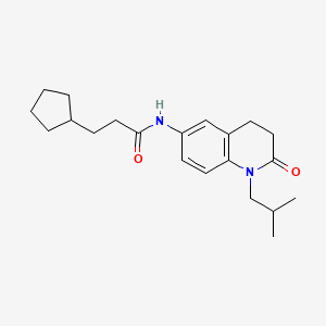 3-cyclopentyl-N-(1-isobutyl-2-oxo-1,2,3,4-tetrahydroquinolin-6-yl)propanamide