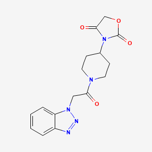 3-(1-(2-(1H-benzo[d][1,2,3]triazol-1-yl)acetyl)piperidin-4-yl)oxazolidine-2,4-dione
