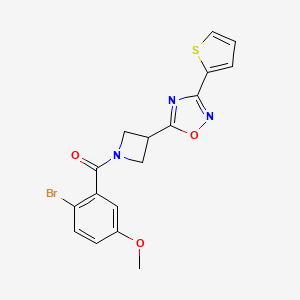 (2-Bromo-5-methoxyphenyl)(3-(3-(thiophen-2-yl)-1,2,4-oxadiazol-5-yl)azetidin-1-yl)methanone