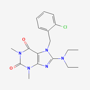 7-(2-chlorobenzyl)-8-(diethylamino)-1,3-dimethyl-3,7-dihydro-1H-purine-2,6-dione