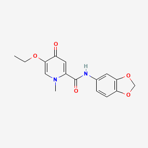 N-(benzo[d][1,3]dioxol-5-yl)-5-ethoxy-1-methyl-4-oxo-1,4-dihydropyridine-2-carboxamide