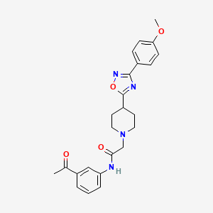 N-(3-acetylphenyl)-2-(4-(3-(4-methoxyphenyl)-1,2,4-oxadiazol-5-yl)piperidin-1-yl)acetamide