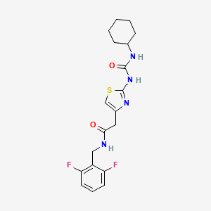 2-(2-(3-cyclohexylureido)thiazol-4-yl)-N-(2,6-difluorobenzyl)acetamide