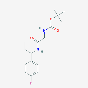 molecular formula C16H23FN2O3 B2722119 tert-butyl N-({[1-(4-fluorophenyl)propyl]carbamoyl}methyl)carbamate CAS No. 1354959-40-2