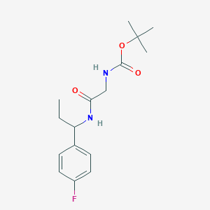 tert-butyl N-({[1-(4-fluorophenyl)propyl]carbamoyl}methyl)carbamate