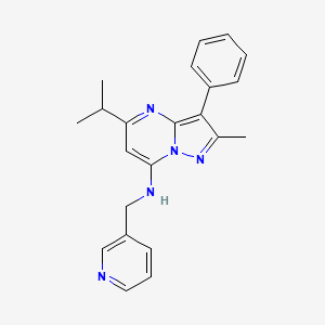 5-isopropyl-2-methyl-3-phenyl-N-(pyridin-3-ylmethyl)pyrazolo[1,5-a]pyrimidin-7-amine
