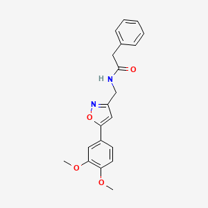 N-((5-(3,4-dimethoxyphenyl)isoxazol-3-yl)methyl)-2-phenylacetamide