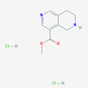 molecular formula C10H14Cl2N2O2 B2722128 Methyl 5,6,7,8-tetrahydro-2,6-naphthyridine-4-carboxylate dihydrochloride CAS No. 1993223-41-8