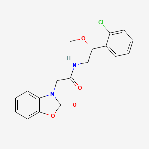 molecular formula C18H17ClN2O4 B2722129 N-(2-(2-chlorophenyl)-2-methoxyethyl)-2-(2-oxobenzo[d]oxazol-3(2H)-yl)acetamide CAS No. 1795455-56-9