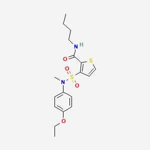 molecular formula C18H24N2O4S2 B2722149 N-butyl-3-[(4-ethoxyphenyl)(methyl)sulfamoyl]thiophene-2-carboxamide CAS No. 1251675-69-0