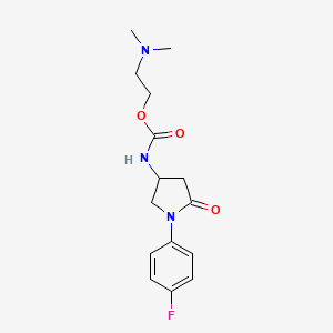 molecular formula C15H20FN3O3 B2722154 2-(Dimethylamino)ethyl (1-(4-fluorophenyl)-5-oxopyrrolidin-3-yl)carbamate CAS No. 894020-70-3