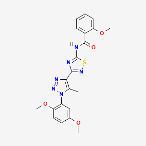 N-{3-[1-(2,5-dimethoxyphenyl)-5-methyl-1H-1,2,3-triazol-4-yl]-1,2,4-thiadiazol-5-yl}-2-methoxybenzamide