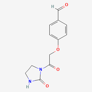 4-[2-Oxo-2-(2-oxoimidazolidin-1-yl)ethoxy]benzaldehyde