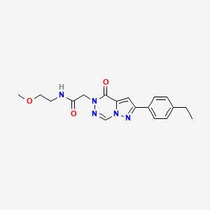 2-(2-(4-ethylphenyl)-4-oxopyrazolo[1,5-d][1,2,4]triazin-5(4H)-yl)-N-(2-methoxyethyl)acetamide