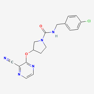 N-(4-chlorobenzyl)-3-((3-cyanopyrazin-2-yl)oxy)pyrrolidine-1-carboxamide