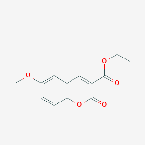 molecular formula C14H14O5 B2722200 propan-2-yl 6-methoxy-2-oxo-2H-chromene-3-carboxylate CAS No. 873857-51-3