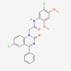 molecular formula C24H19Cl2N3O4 B2722213 N-(5-chloro-2,4-dimethoxyphenyl)-2-(6-chloro-2-oxo-4-phenyl-1,2-dihydroquinazolin-1-yl)acetamide CAS No. 941886-61-9