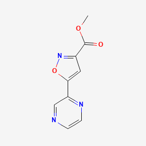 molecular formula C9H7N3O3 B2722270 Methyl 5-(2-Pyrazinyl)isoxazole-3-carboxylate CAS No. 1375064-69-9