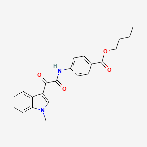 molecular formula C23H24N2O4 B2722300 butyl 4-[2-(1,2-dimethyl-1H-indol-3-yl)-2-oxoacetamido]benzoate CAS No. 862831-62-7