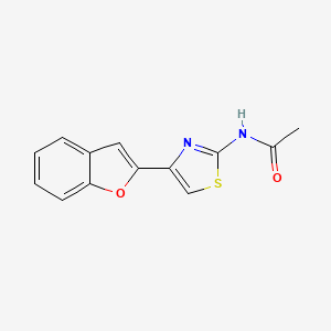 molecular formula C13H10N2O2S B2722317 N-[4-(1-benzofuran-2-yl)-1,3-thiazol-2-yl]acetamide CAS No. 923504-00-1