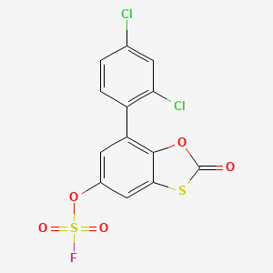 B2722421 7-(2,4-Dichlorophenyl)-5-fluorosulfonyloxy-2-oxo-1,3-benzoxathiole CAS No. 2418649-64-4