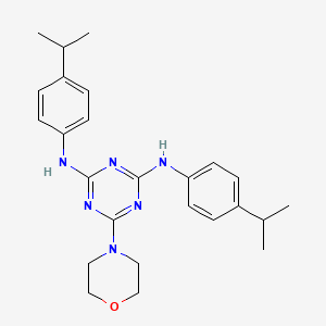 molecular formula C25H32N6O B2722430 N2,N4-bis(4-isopropylphenyl)-6-morpholino-1,3,5-triazine-2,4-diamine CAS No. 898648-34-5
