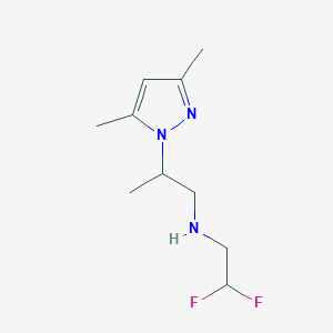 molecular formula C10H17F2N3 B2722473 (2,2-Difluoroethyl)[2-(3,5-dimethyl-1H-pyrazol-1-yl)propyl]amine CAS No. 1245807-73-1