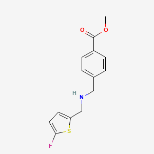 molecular formula C14H14FNO2S B2722482 methyl 4-({[(5-fluorothiophen-2-yl)methyl]amino}methyl)benzoate CAS No. 2101199-74-8