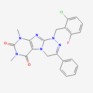 1-(2-chloro-6-fluorobenzyl)-7,9-dimethyl-3-phenyl-7,9-dihydro-[1,2,4]triazino[3,4-f]purine-6,8(1H,4H)-dione