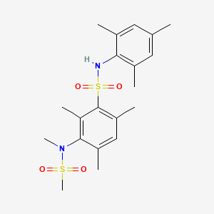 molecular formula C20H28N2O4S2 B2722507 N-mesityl-2,4,6-trimethyl-3-(N-methylmethylsulfonamido)benzenesulfonamide CAS No. 923689-04-7