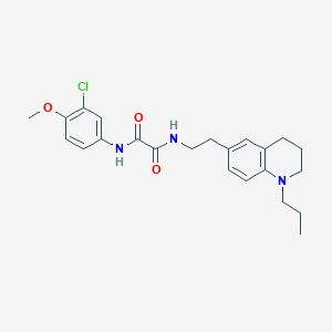 molecular formula C23H28ClN3O3 B2722520 N'-(3-chloro-4-methoxyphenyl)-N-[2-(1-propyl-1,2,3,4-tetrahydroquinolin-6-yl)ethyl]ethanediamide CAS No. 955529-32-5