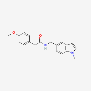 molecular formula C20H22N2O2 B2722558 N-((1,2-dimethyl-1H-indol-5-yl)methyl)-2-(4-methoxyphenyl)acetamide CAS No. 852137-67-8